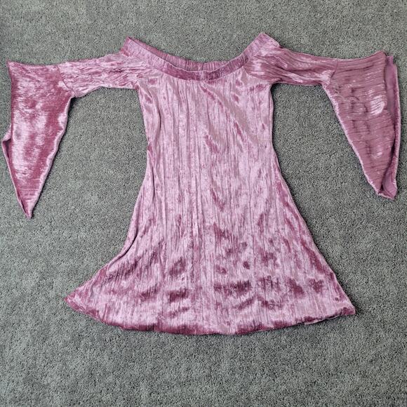 Jasmine Pink Velvet Mini Dress - Picture 1 of 7